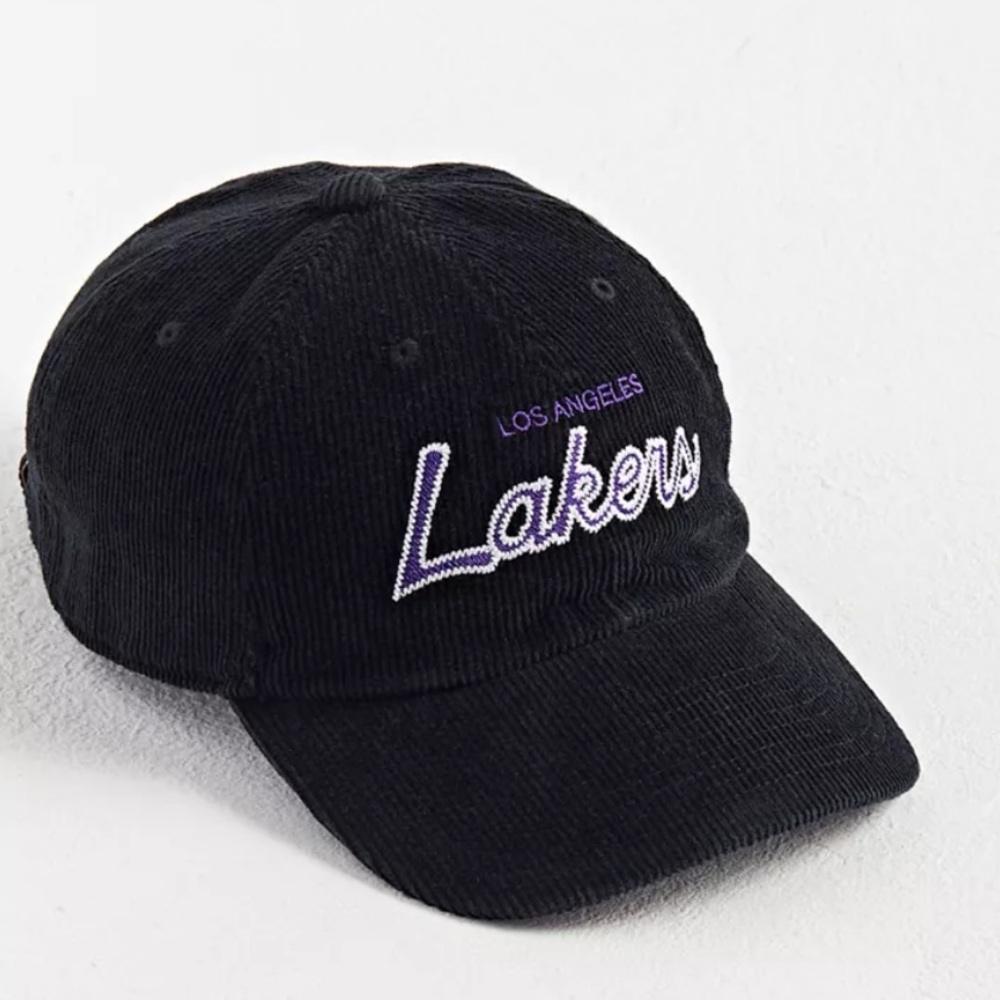 mitchell & ness lakers drip snapback corduroy